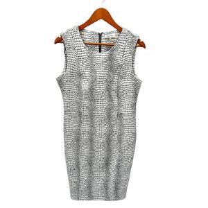 CALVIN KLEIN Snakeskin Sheath Pencil Workwear Dress // 12